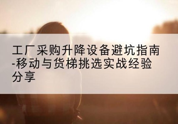 平顺移动式升降机怎么选-工厂采购升降设备避坑指南-移动与货梯挑选实战经验分享
